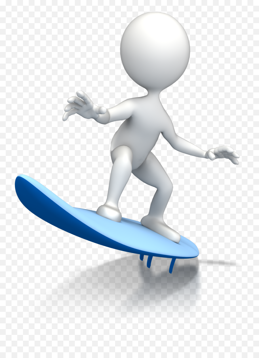 Presentermedia Surfing Presentation Powerpoint Animation - Gif 3d Stick Figure Emoji,Surfing Clipart