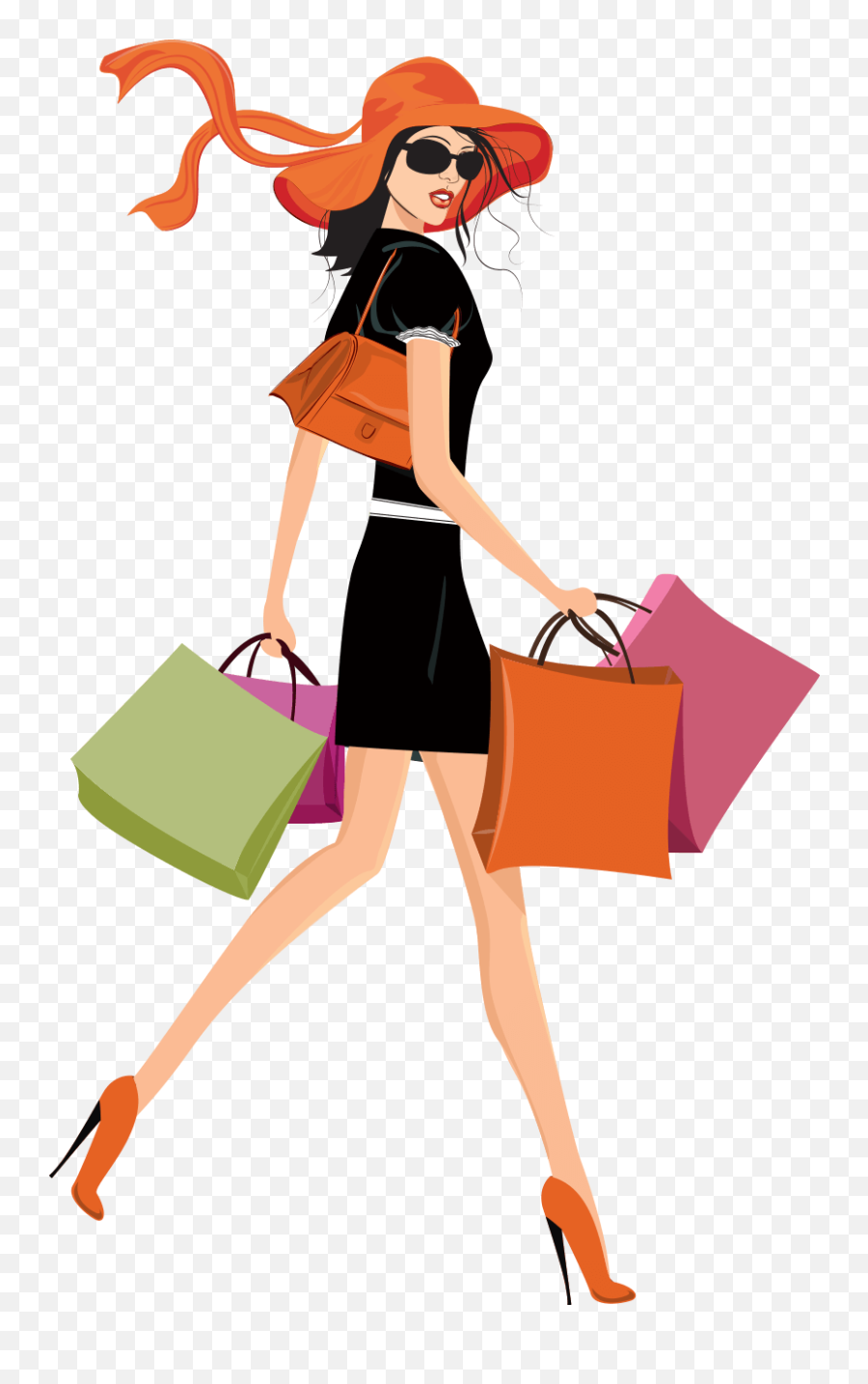 Download Get Shopping The Easy Way - Shopping Girl Shopping Girl Clipart Png Emoji,Girl Transparent Background