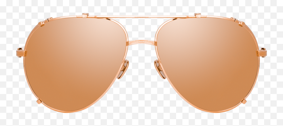 Newman Aviator Sunglasses In Rose Gold - Linda Farrow Rose Gold Aviator Sunglasses Emoji,Aviator Sunglasses Png
