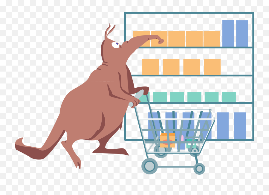 Animal Is Shopping In The Shop Clipart - Clip Shopping Animal Emoji,Shopping Clipart