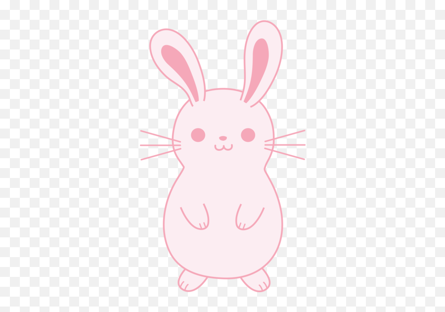 Pin - Baby Pink Bunny Cartoon Emoji,Cute Bunny Clipart