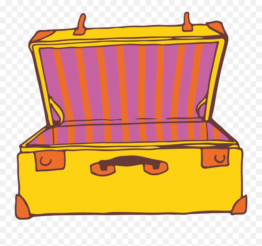 Suitcase Clipart Open Vintage - Transparent Open Suitcase Png Emoji,Suitcase Clipart