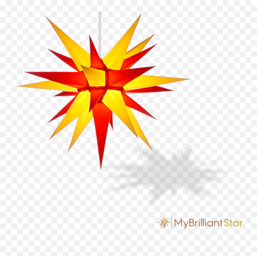 Original Herrnhut Paper Star Yellow Red 80 Cm 32 Emoji,Star Of Bethlehem Png
