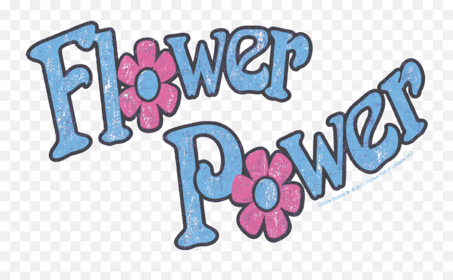 Dubble Bubble Flower Power Youth T Shirt Clipart - Full Size Emoji,Flower Power Clipart