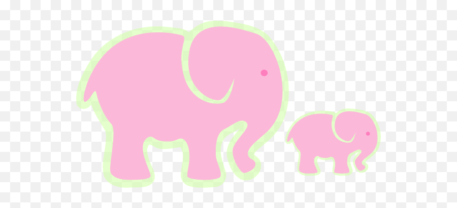 Pink Elephant Clip Art At Clker Com Vector Clip Art Online Emoji,Elephant Outline Clipart