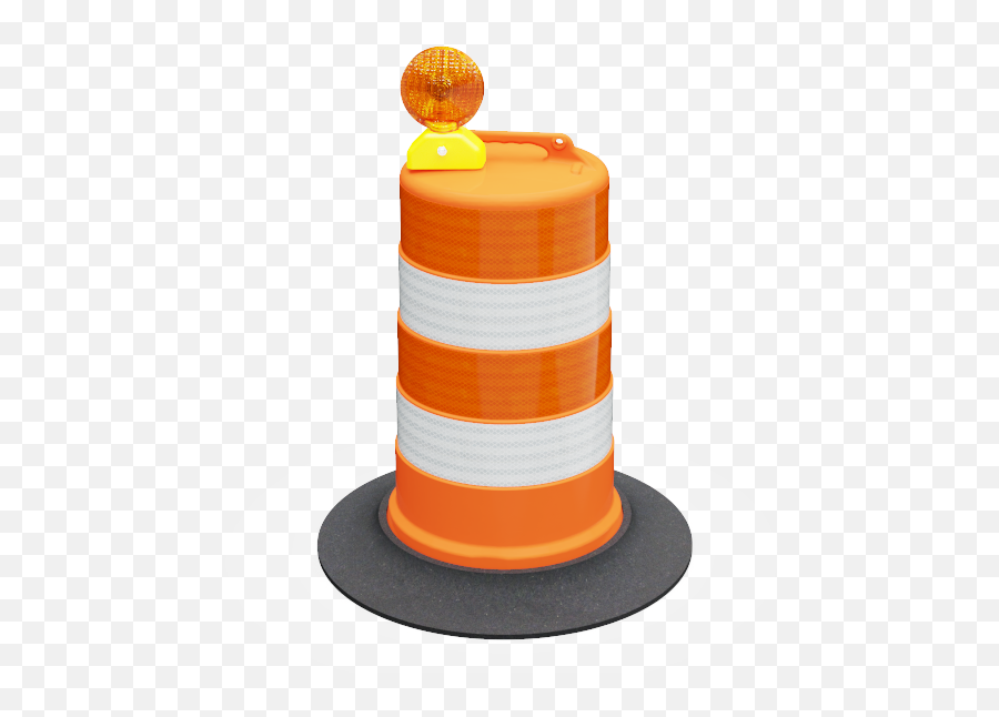 Traffic Barrel Drum Channelizing Device - Warning Lites Of Emoji,Construction Cone Clipart