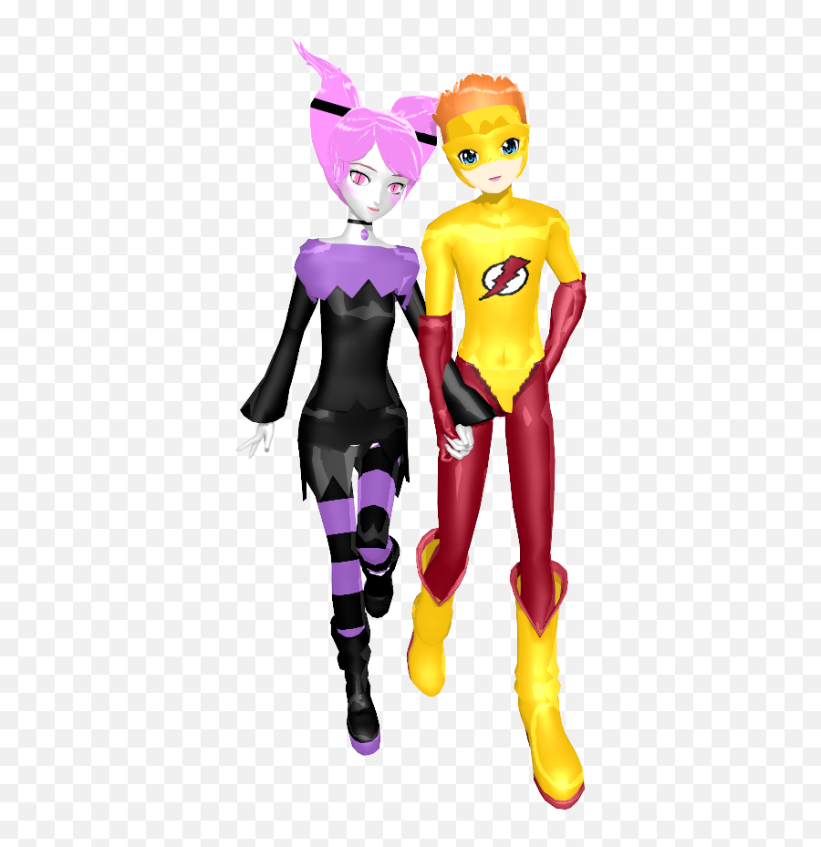 Jinx And Kid Flash - Teen Titans Vs Young Justice Bc Nh Emoji,Kid Flash Png