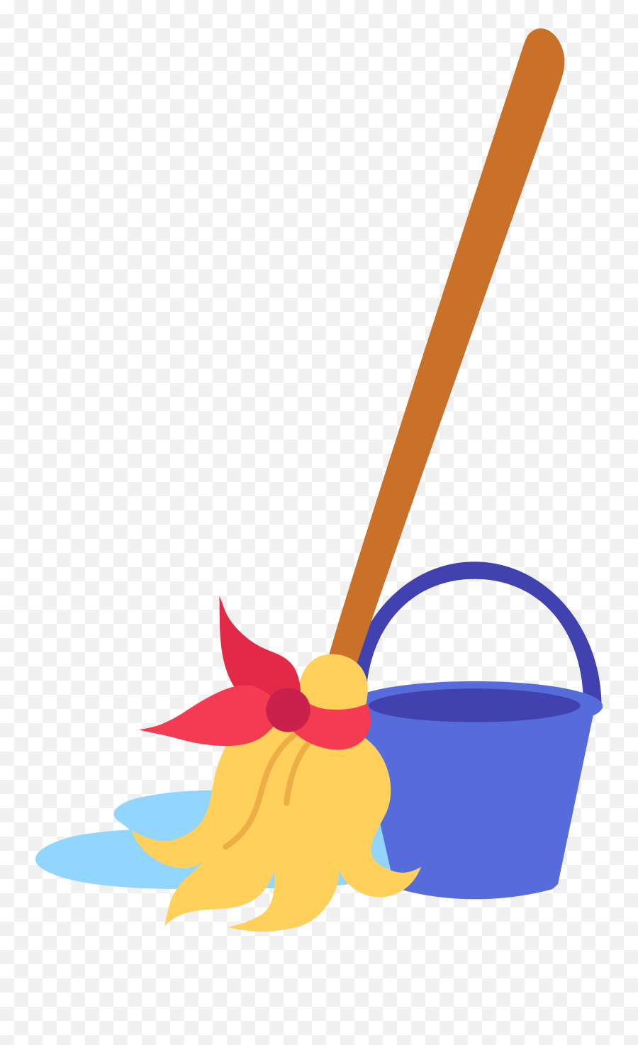 Mop And Bucket Clip Art Free Png - Mop And Bucket Clipart Emoji,Bucket Clipart