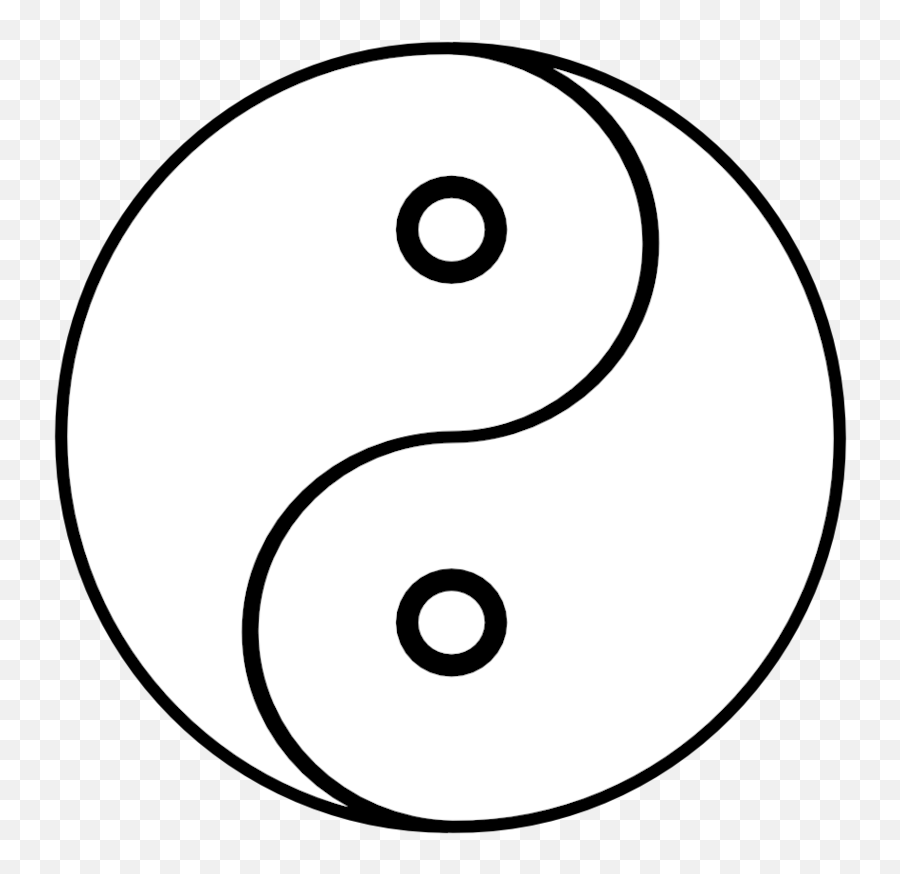Yin - Yin And Yang White Only Emoji,Yin And Yang Png