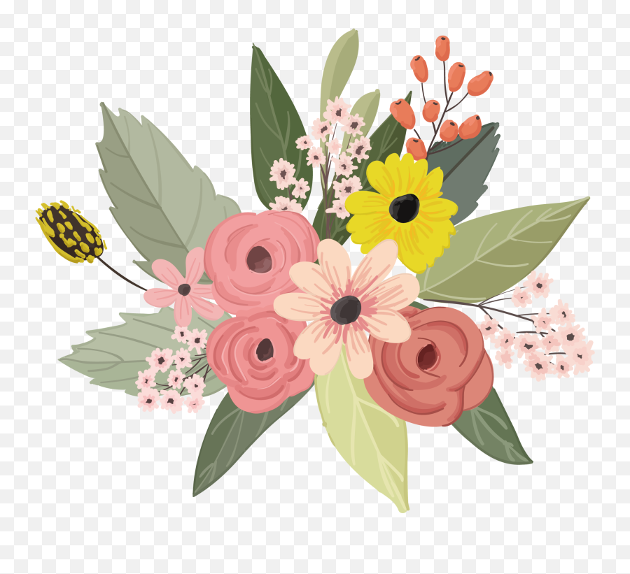 Flower Floral Design - Watercolor Flower Vector Png Download Vector Png Flower Vector Emoji,Watercolor Flowers Transparent Background