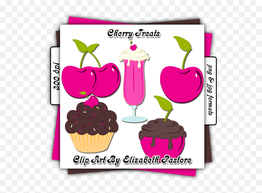 Cherry Treats Clip Art Clip Art Art Beautiful Art - Cancer Emoji,Milkshake Clipart