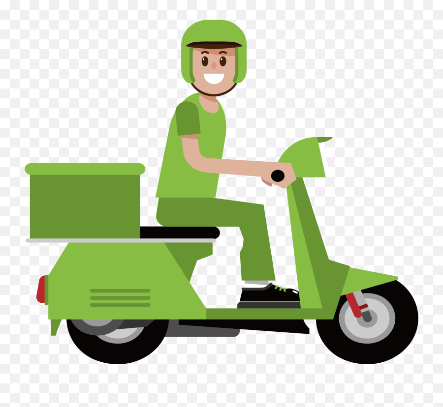 Motorcycle Clipart Pizza - Motorcycle Delivery Png Motorcycle Delivery Clipart Emoji,Motorcycle Clipart