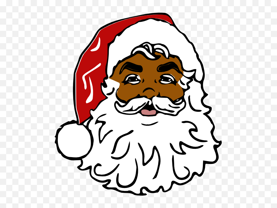 Free Picture Of A Black Santa Claus Download Free Picture - Clipart Black Santa Claus Emoji,Santa Clipart Black And White