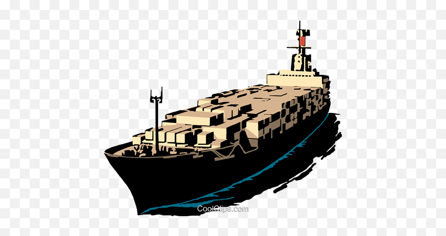 Cargo Ship Royalty Free Vector Clip Art - Cargo Ship Vector Png Emoji,Royalty Free Clipart For Commercial Use