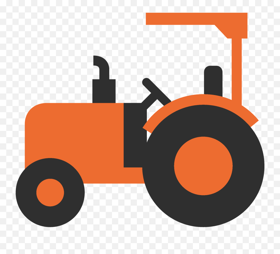 Orange Tractor Clip Art Png Image With - Tractor Clip Art Orange Emoji,Tractor Clipart