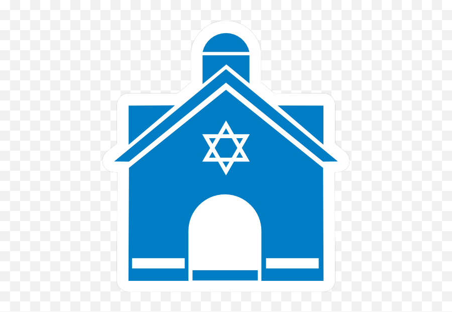 Jewish Temple With Star Of David Sticker - Icone Entrepot Stockage Emoji,Jewish Star Png