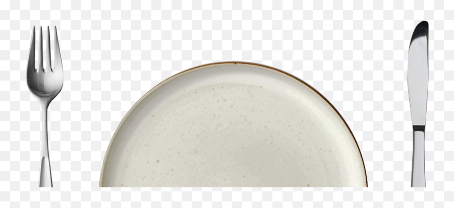 Download Hd Empty White Plate With Knife And Fork - Fork Serving Platters Emoji,White Plate Png