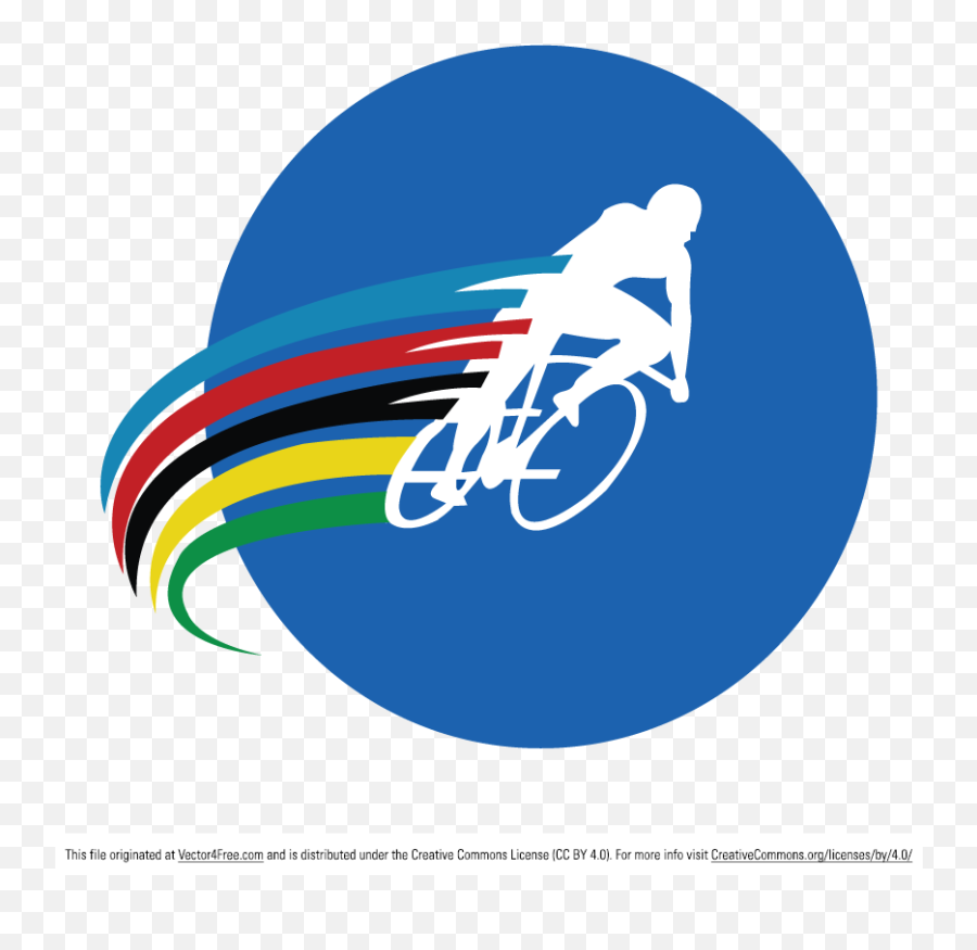 Cyclist Vector Logo Clip Art Free Download - Fun Bike Logo Design Emoji,Vector Logo