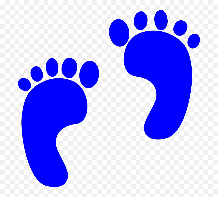 Blue Baby Feet Clipart - Blue Foot Print Clipart Emoji,Baby Feet Clipart