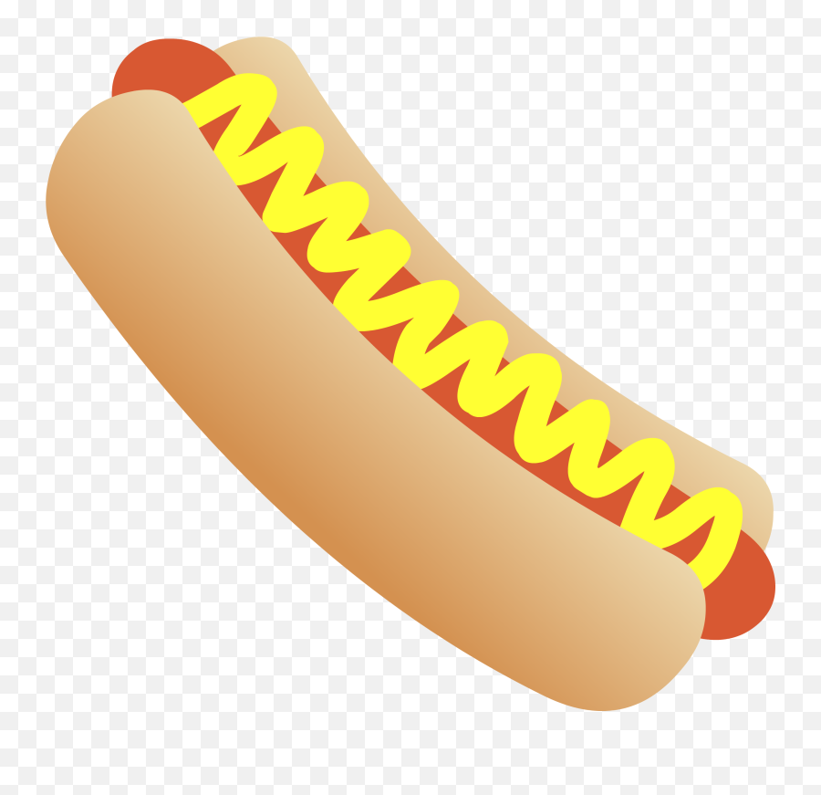 Hot Dog Hotdog Vector Clipart - 4th Of July Clipart Food Emoji,Hot Dog Clipart