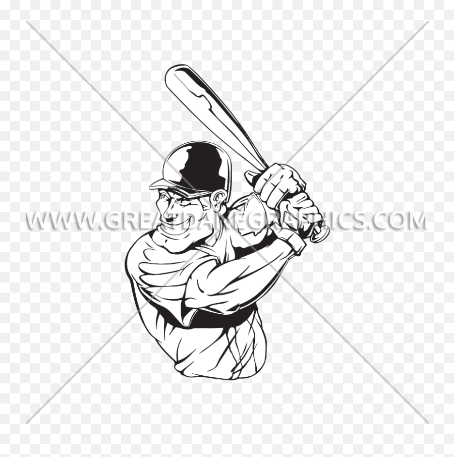 Baseball Tough Guy Production Ready Artwork For T - Shirt Emoji,Batter Clipart