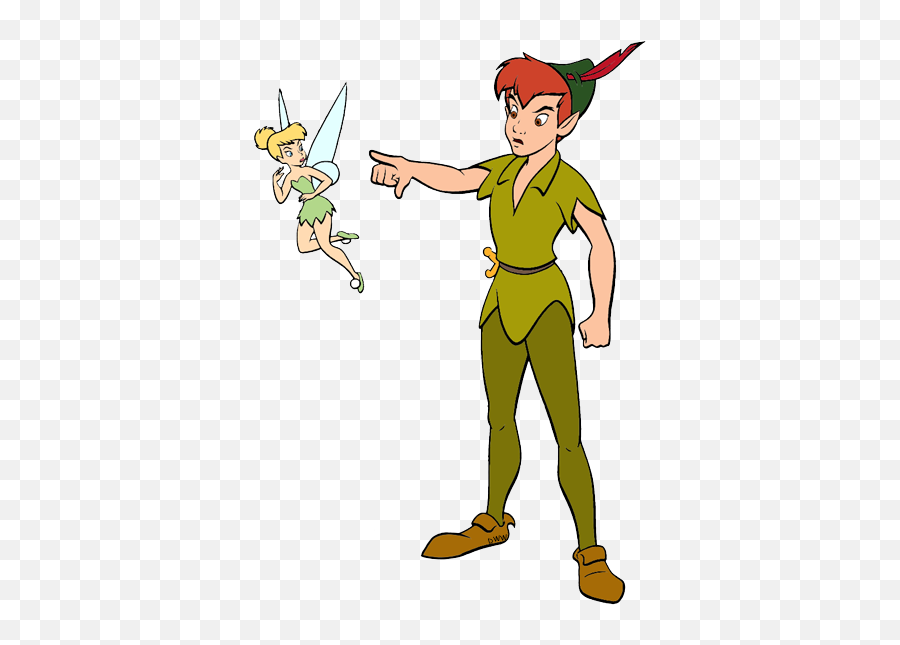 Peter Pan And Tinkerbell Clipart - Cartoon Tinker Bell And Peter Pan Emoji,Tinkerbell Clipart