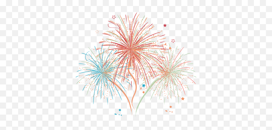 Tricolor Fireworks Png Drawing - Fireworks Drawing Emoji,Fireworks Png