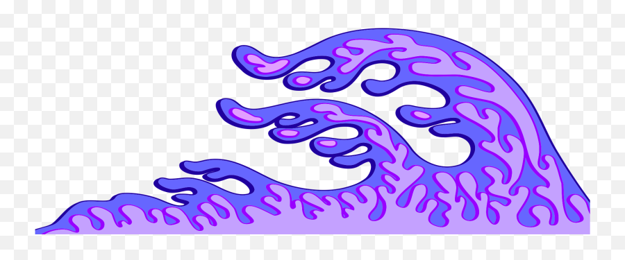 Purple Wave Clip Art - Purple Waves Transparent Png Purple Waves Clip Art Emoji,Wave Clipart