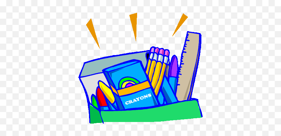 Free School Supplies Cliparts Download - Art Supplies Transparent Gif Emoji,School Supplies Clipart