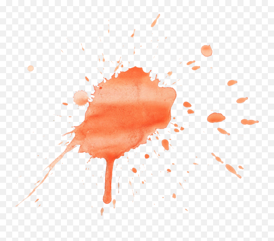 12 Orange Watercolor Splatter Png Transparent Onlygfxcom - Transparent Watercolor Splatters Png Emoji,Watercolor Splash Png