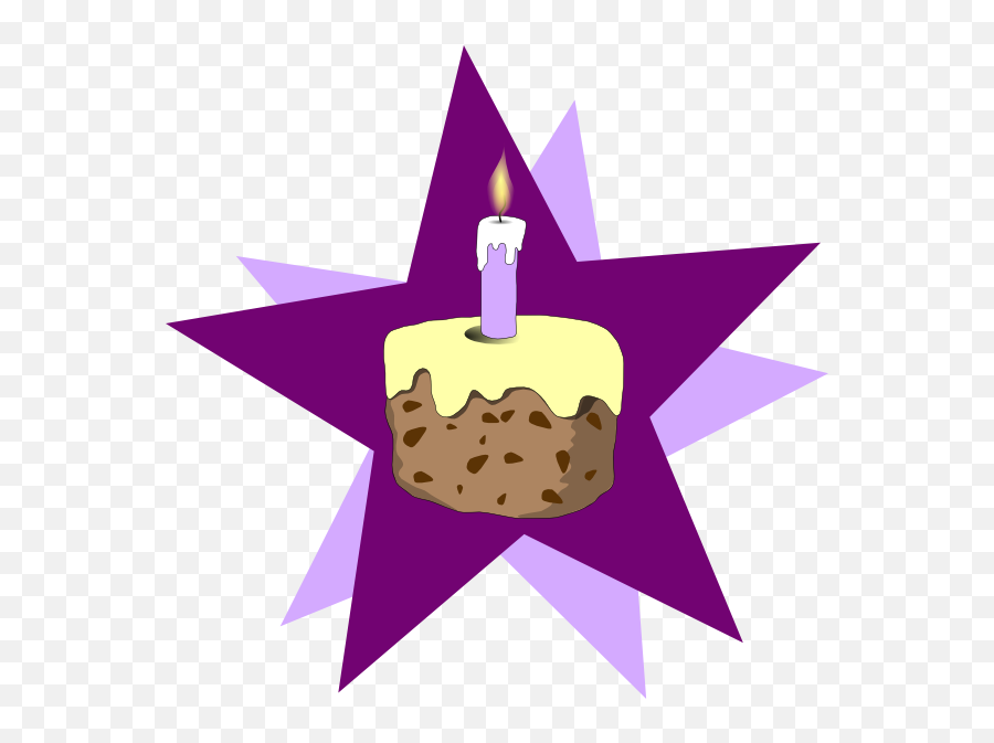 Purple Cake Clip Art At Clker - Happy Birthday Cake Purple Png Emoji,Birthday Cake Clipart
