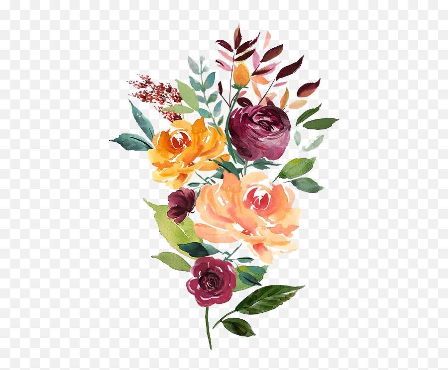 Watercolor Hand Drawn Abstract Flower - Transparent Watercolor Flowers Emoji,Watercolor Flower Png