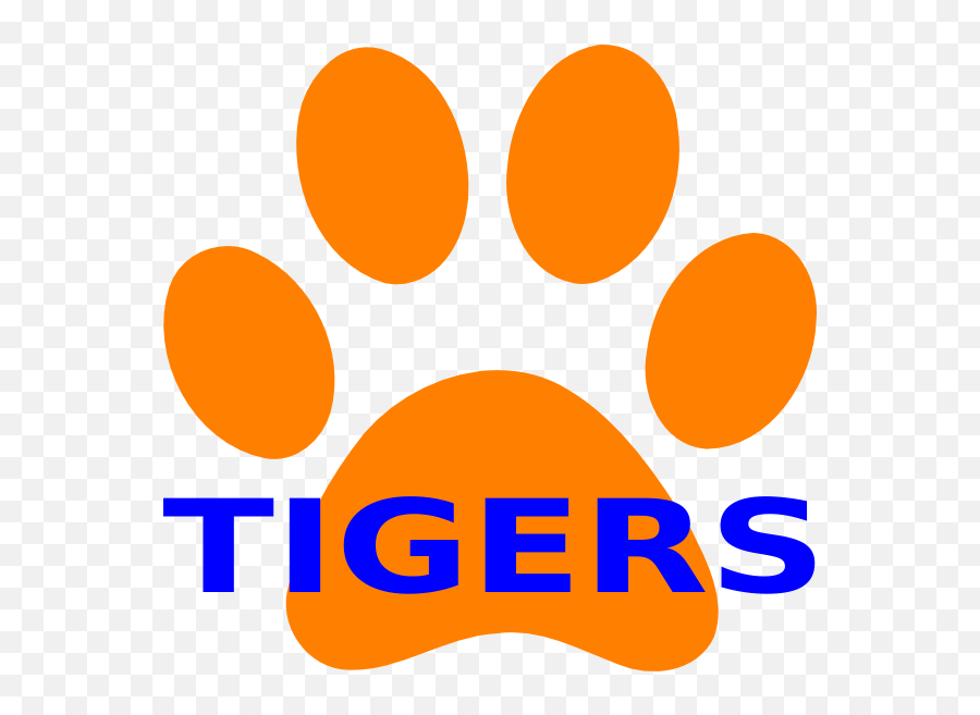 Clip Art Of Tiger Paw Prints - Tiger Paw Print Free Download Emoji,Daniel Tiger Clipart