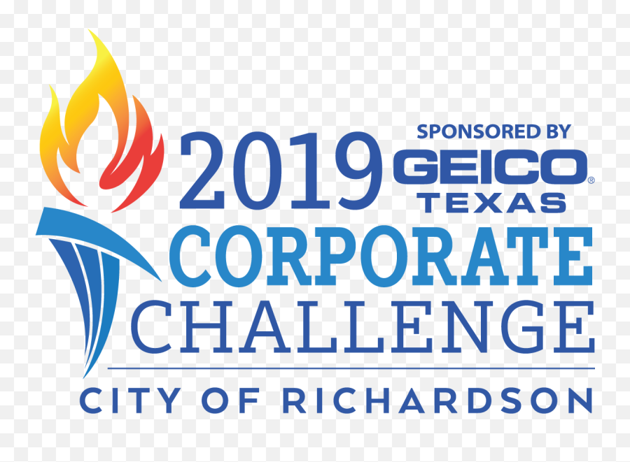 Download 2019 Geico Of Texas Corporate Challenge Logo Png - Vertical Emoji,Geico Logo