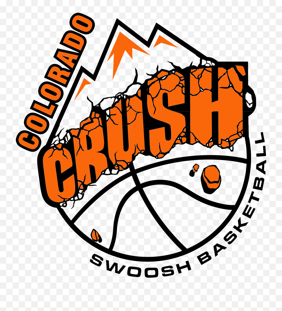 Colorado Crush Swoosh - Orange Crush Basketball Logo Crush Basketball Svg Emoji,Swoosh Clipart