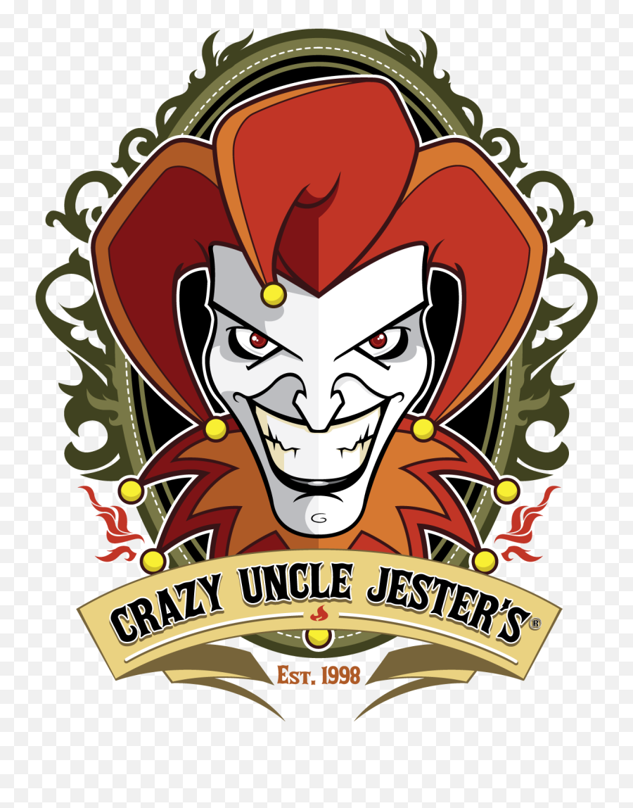 Crazy Uncle Jesters Logo For Enhanced - Supervillain Emoji,Jester Logo