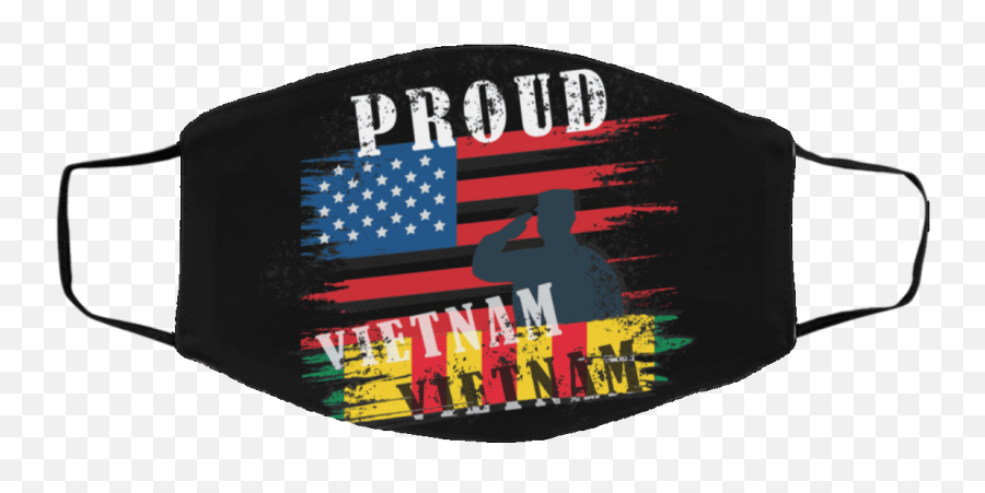 Proud Vietnam Veteran Washable Reusable Custom - Printed Cloth Face Mask Cover Emoji,Vietnam Png
