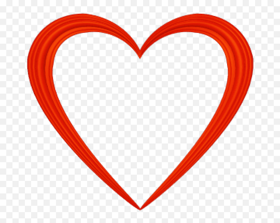 Heart Outline Love Symbol Png Hd - Love Heart Outline Transparent Background Emoji,Heart Outline Png