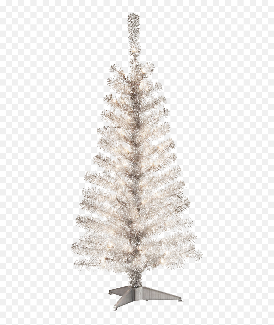 Tinsel Christmas Tree Png Picture Png Mart - Tinsel Christmas Tree Png Emoji,Christmas Tree Png