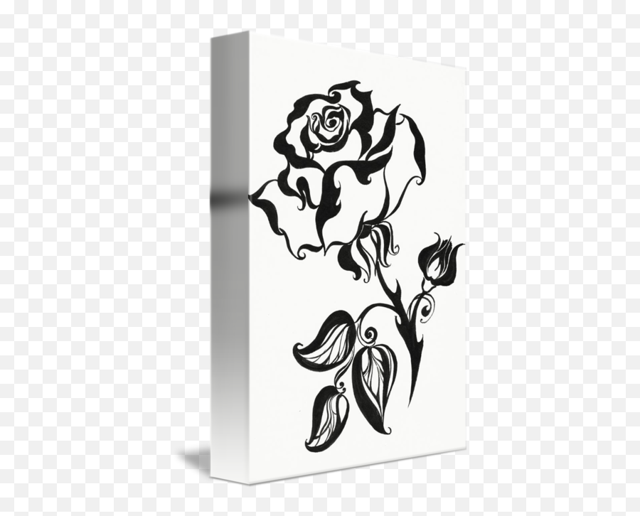 Ink Drawing Chinese Rose By Jenny Rainbow Emoji,Transparent Rose Drawing