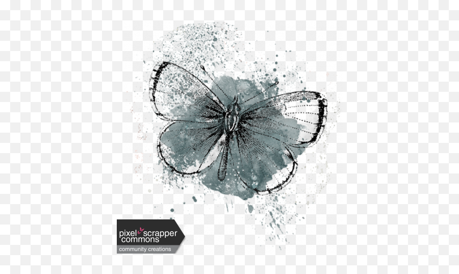 Noble Nature Mini Kit - Element Watercolor Butterfly Emoji,Watercolor Butterfly Png