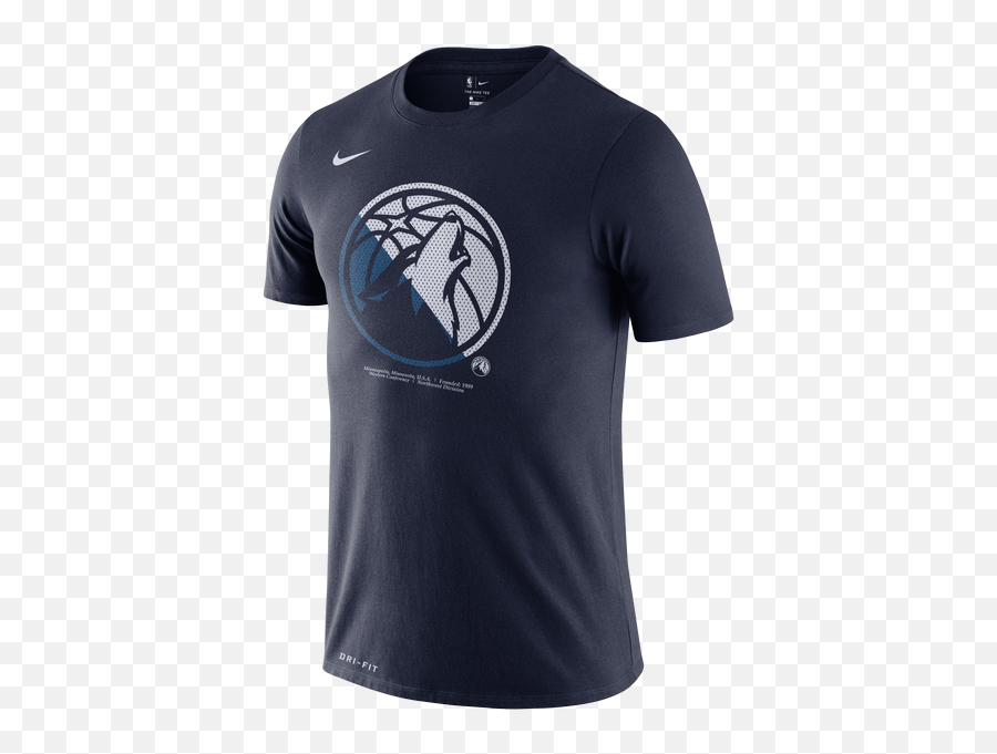 Nike Nba Minnesota Timberwolves Dri - Fit Logo Tee College Navy T Shirt Minnesota Timberwolves Emoji,Minnesota Timberwolves Logo