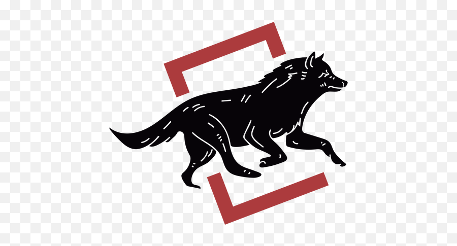 Running Wolf Logo - Automotive Decal Emoji,Wolf Logos