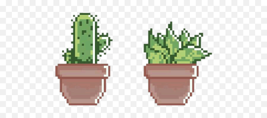 Plant Green Succulent Aesthetic Pixel - Aesthetic Cactus Pixel Art Emoji,Succulent Png