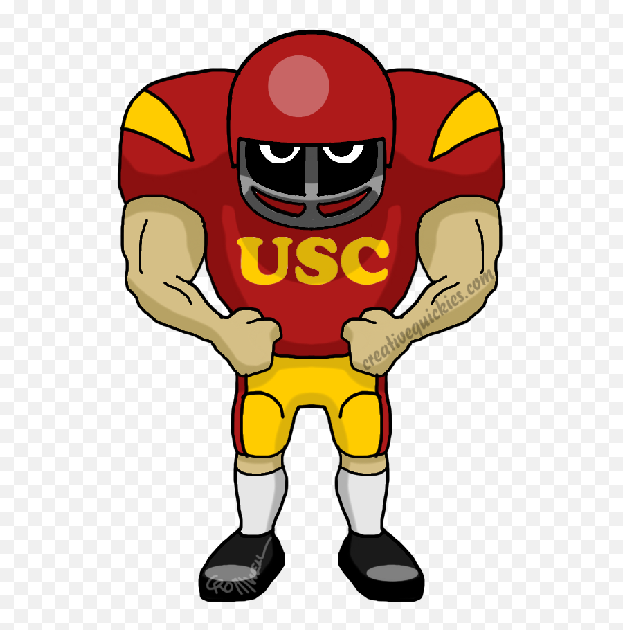 Los Angeles Southern California Trojans - Cartoon Packers Football Player Emoji,Usc Trojans Logo