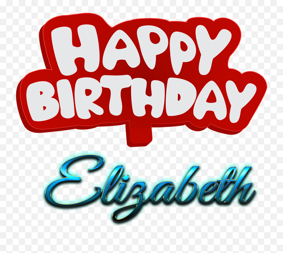 Elizabeth Happy Birthday Name Logo 614249 - Png Images Pngio Happy Birthday Elizabeth Png Emoji,Birthday Logo