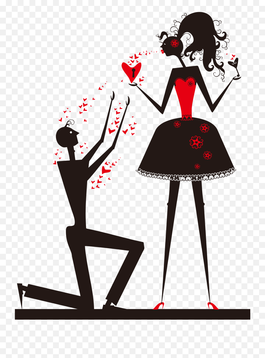 Romance Marriage Proposal Art - Proposal Art Emoji,Proposal Clipart