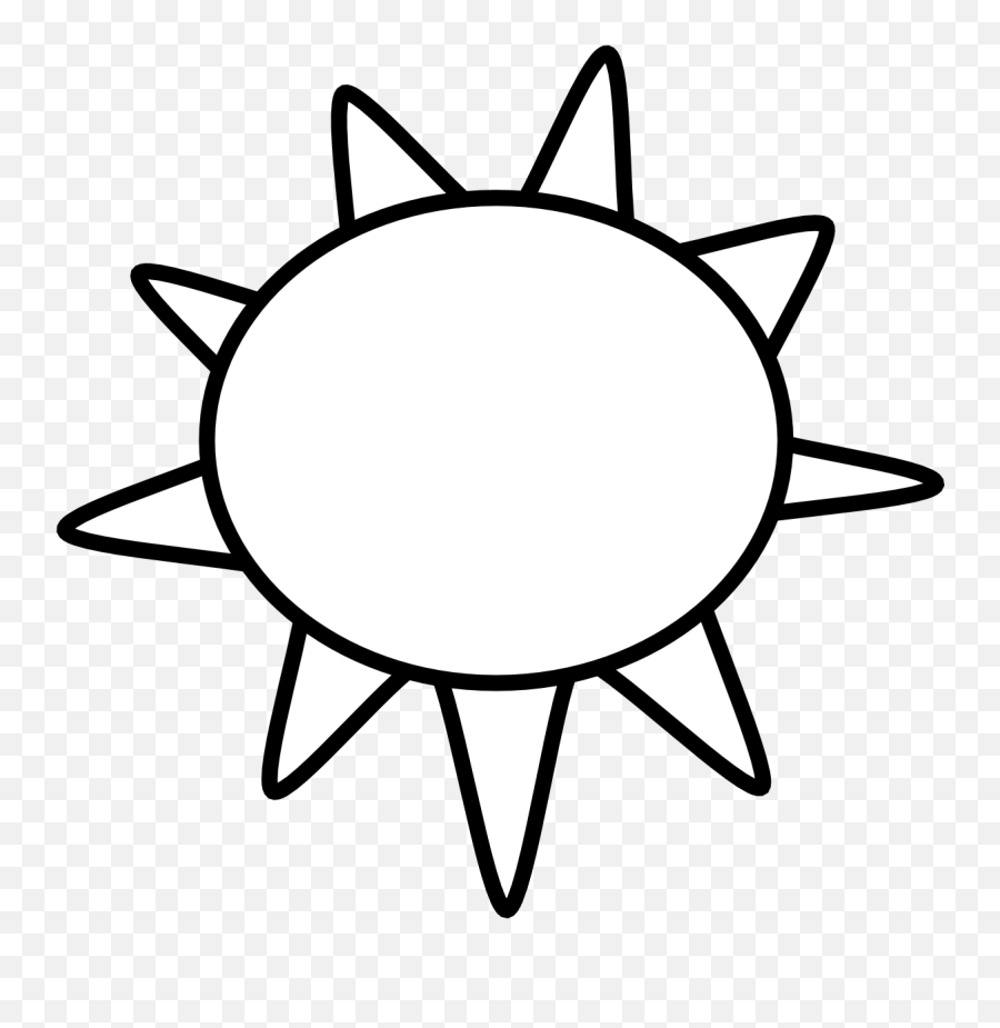 Heat Clipart Matahari - Sun Outline Clipart Emoji,Heat Clipart