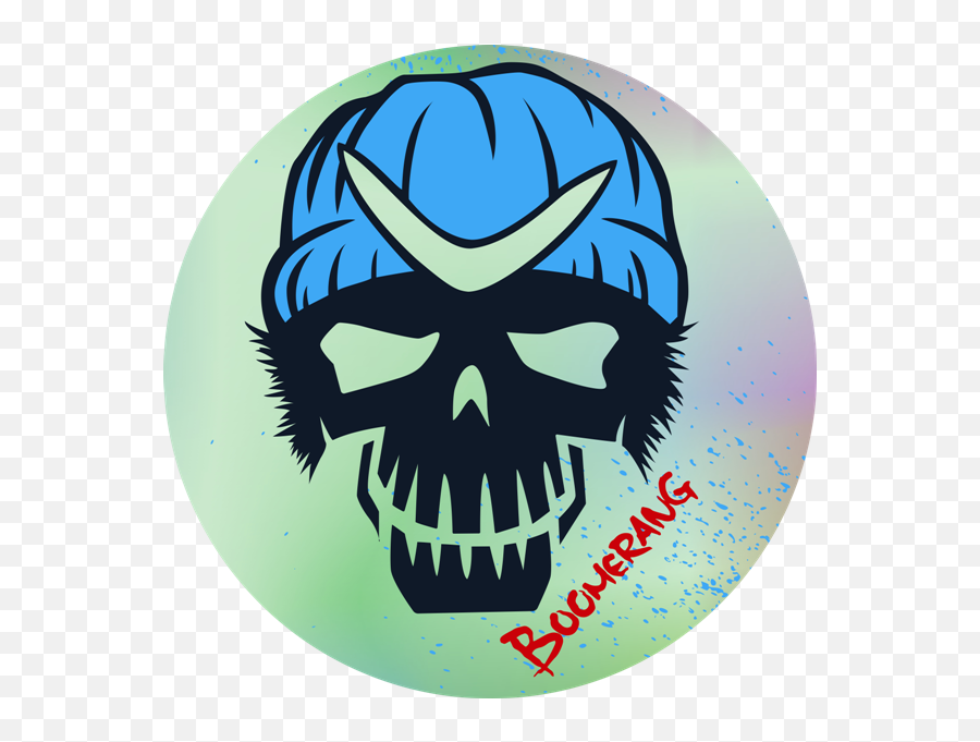 Sticker Emblem Logo Boomerang - Suicide Squad Emoji,Boomerang Logo