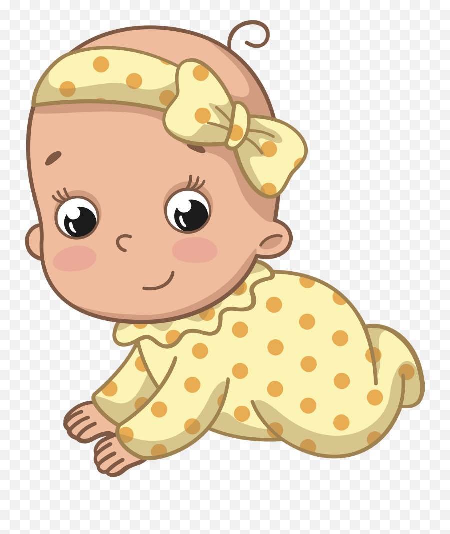Baby Girl Clipart Free Download Transparent Png Creazilla - Yellow Baby Girl Clipart Emoji,Crib Clipart